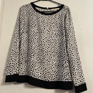 Loft Cheetah Print Long Sleeve Shirt, XS